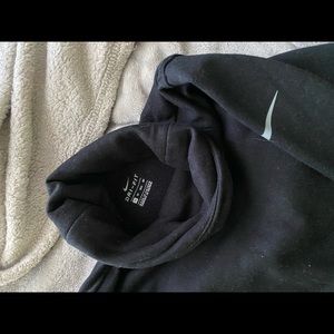 black turtleneck hoodie